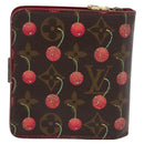 LOUIS VUITTON Monogram Cherry Compact zip Bifold Wallet M95005 LV Auth 159920-3