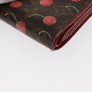 LOUIS VUITTON Monogram Cherry Compact zip Bifold Wallet M95005 LV Auth 159920-8