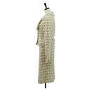 CHANEL Jacket Skirt Setup Tweed White CC Auth 159923V-3