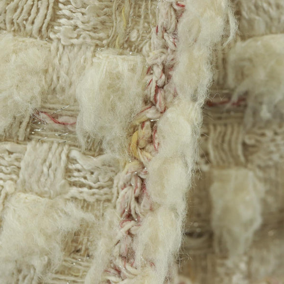 CHANEL Jacket Skirt Setup Tweed White CC Auth 159923V
