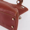 CARTIER Marcello Hand Bag Leather Brown Auth 159935-11