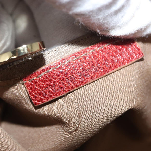 CARTIER Marcello Hand Bag Leather Brown Auth 159935