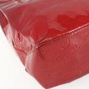 LOUIS VUITTON Monogram Vernis Reade MM Hand Bag Red Rouge M91086 LV Auth 159938-14