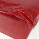LOUIS VUITTON Monogram Vernis Reade MM Hand Bag Red Rouge M91086 LV Auth 159938-15