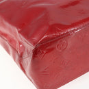 LOUIS VUITTON Monogram Vernis Reade MM Hand Bag Red Rouge M91086 LV Auth 159938-16
