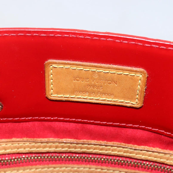 LOUIS VUITTON Monogram Vernis Reade MM Hand Bag Red Rouge M91086 LV Auth 159938