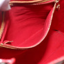 LOUIS VUITTON Monogram Vernis Reade MM Hand Bag Red Rouge M91086 LV Auth 159938-20