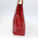 LOUIS VUITTON Monogram Vernis Reade MM Hand Bag Red Rouge M91086 LV Auth 159938-3