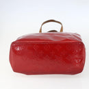 LOUIS VUITTON Monogram Vernis Reade MM Hand Bag Red Rouge M91086 LV Auth 159938-5