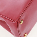 PRADA Galleria Hand Bag Safiano leather 2way Pink Gold Auth 159946-17
