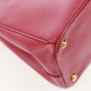 PRADA Galleria Hand Bag Safiano leather 2way Pink Gold Auth 159946-19