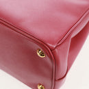 PRADA Galleria Hand Bag Safiano leather 2way Pink Gold Auth 159946-20