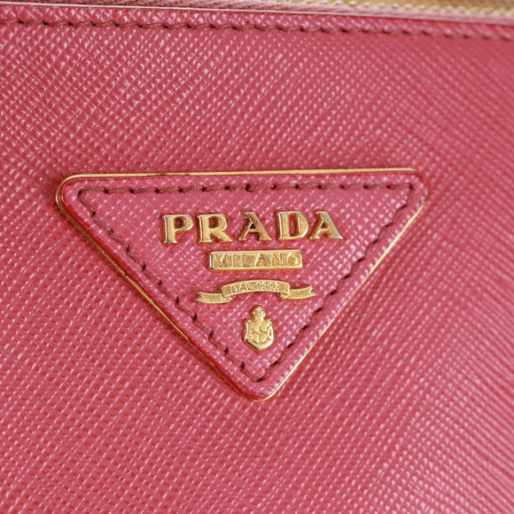 PRADA Galleria Hand Bag Safiano leather 2way Pink Gold Auth 159946