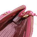 PRADA Galleria Hand Bag Safiano leather 2way Pink Gold Auth 159946-24