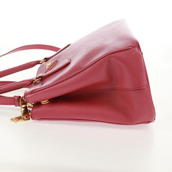 PRADA Galleria Hand Bag Safiano leather 2way Pink Gold Auth 159946
