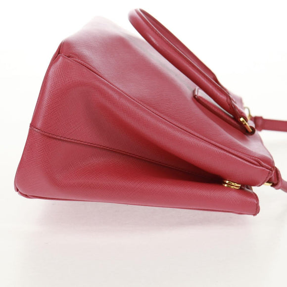 PRADA Galleria Hand Bag Safiano leather 2way Pink Gold Auth 159946
