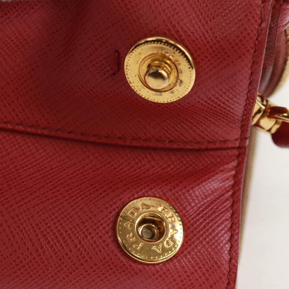PRADA Galleria Hand Bag Safiano leather 2way Pink Gold Auth 159946