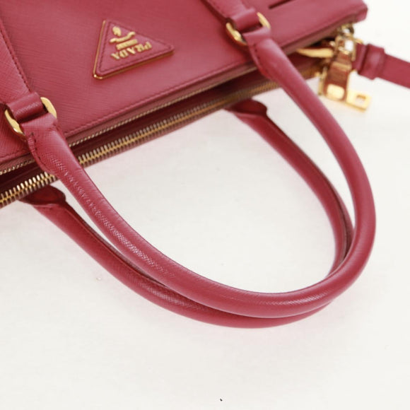 PRADA Galleria Hand Bag Safiano leather 2way Pink Gold Auth 159946