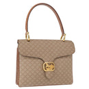 CELINE Macadam Canvas Hand Bag PVC Beige Gold Auth 159948-1