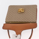 CELINE Macadam Canvas Hand Bag PVC Beige Gold Auth 159948-15