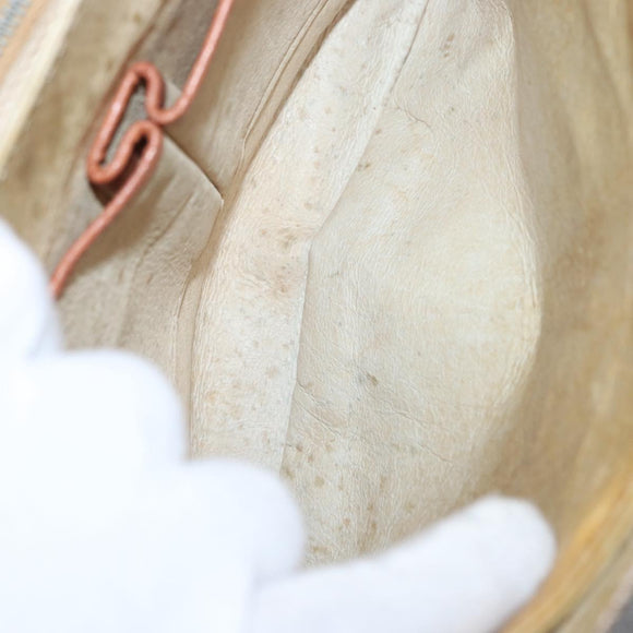 CELINE Macadam Canvas Hand Bag PVC Beige Gold Auth 159948