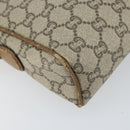 GUCCI GG Plus Supreme Web Sherry Line Shoulder Bag PVC Beige Gold Auth 159949-11