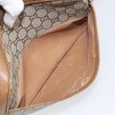 GUCCI GG Plus Supreme Web Sherry Line Shoulder Bag PVC Beige Gold Auth 159949-20