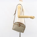 GUCCI GG Plus Supreme Web Sherry Line Shoulder Bag PVC Beige Gold Auth 159949-21