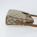 GUCCI GG Plus Supreme Web Sherry Line Shoulder Bag PVC Beige Gold Auth 159949-4