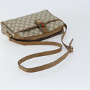 GUCCI GG Plus Supreme Web Sherry Line Shoulder Bag PVC Beige Gold Auth 159949-7