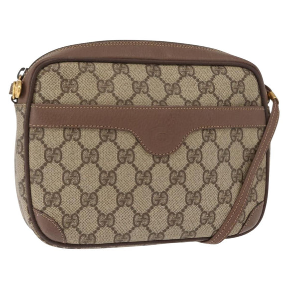GUCCI GG Supreme Shoulder Bag PVC Beige Gold 007 115 6423 Auth 159950