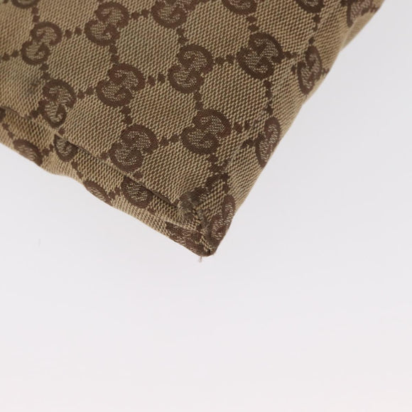 GUCCI GG Canvas Waist bag Beige Silver 28566 Auth 159952