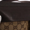 GUCCI GG Canvas Waist bag Beige Silver 28566 Auth 159952-17