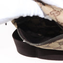 GUCCI GG Canvas Waist bag Beige Silver 28566 Auth 159952-21
