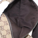 GUCCI GG Canvas Waist bag Beige Silver 28566 Auth 159952-23