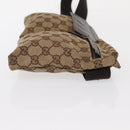 GUCCI GG Canvas Waist bag Beige Silver 28566 Auth 159952-3