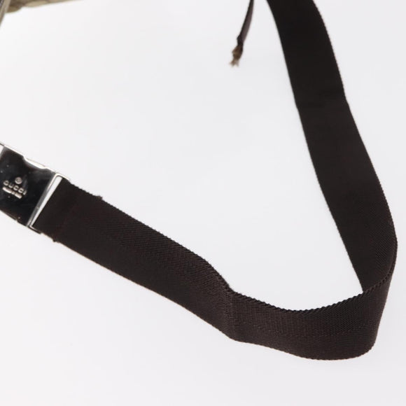 GUCCI GG Canvas Waist bag Beige Silver 28566 Auth 159952