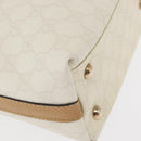 GUCCI GG Supreme Hand Bag PVC Leather Outlet White Gold 264210 Auth 159960-10