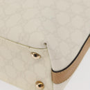 GUCCI GG Supreme Hand Bag PVC Leather Outlet White Gold 264210 Auth 159960-11