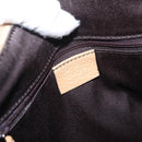 GUCCI GG Supreme Hand Bag PVC Leather Outlet White Gold 264210 Auth 159960-15