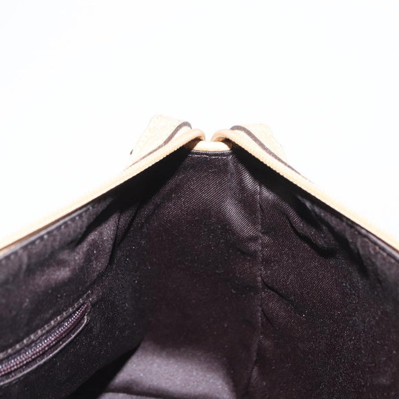 GUCCI GG Supreme Hand Bag PVC Leather Outlet White Gold 264210 Auth 159960