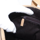 GUCCI GG Supreme Hand Bag PVC Leather Outlet White Gold 264210 Auth 159960-19