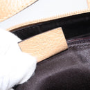 GUCCI GG Supreme Hand Bag PVC Leather Outlet White Gold 264210 Auth 159960-21