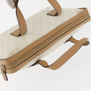 GUCCI GG Supreme Hand Bag PVC Leather Outlet White Gold 264210 Auth 159960-6