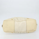 GUCCI Horsebit Boston Bag Leather Gold White Auth 159962-9