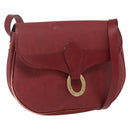 Christian Dior Trotter Canvas Shoulder Bag PVC Red Gold Auth 159963-1