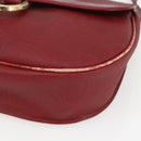Christian Dior Trotter Canvas Shoulder Bag PVC Red Gold Auth 159963-9