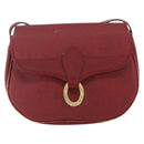 Christian Dior Trotter Canvas Shoulder Bag PVC Red Gold Auth 159963-13