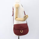 Christian Dior Trotter Canvas Shoulder Bag PVC Red Gold Auth 159963-22