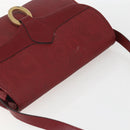 Christian Dior Trotter Canvas Shoulder Bag PVC Red Gold Auth 159963-6